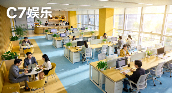 C7娱乐明亮开放的办公环境，体现积极健康的企业文化